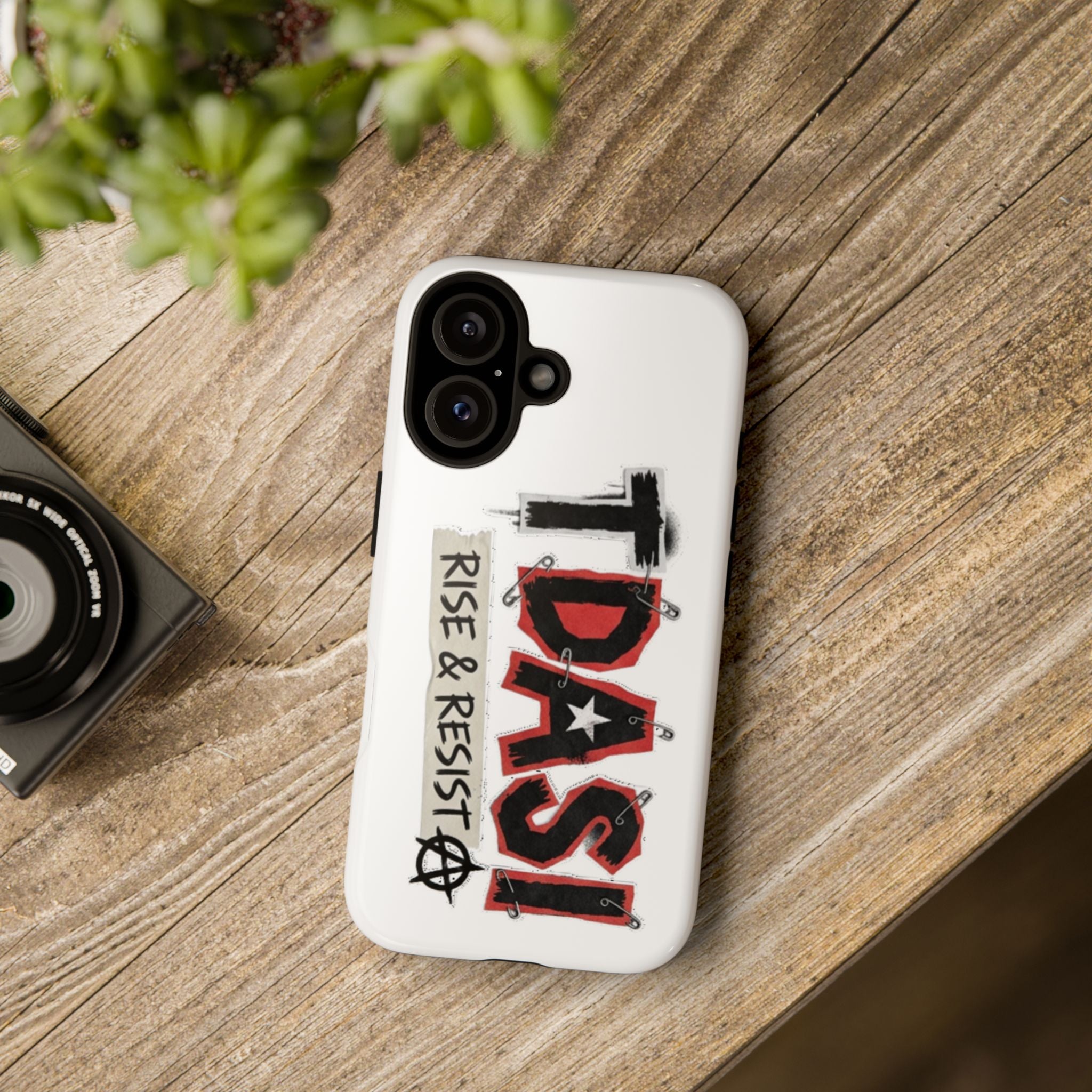 Tough Cases Phone Case – “TDASI Rise & Resist” Punk Graphic Protective Cover