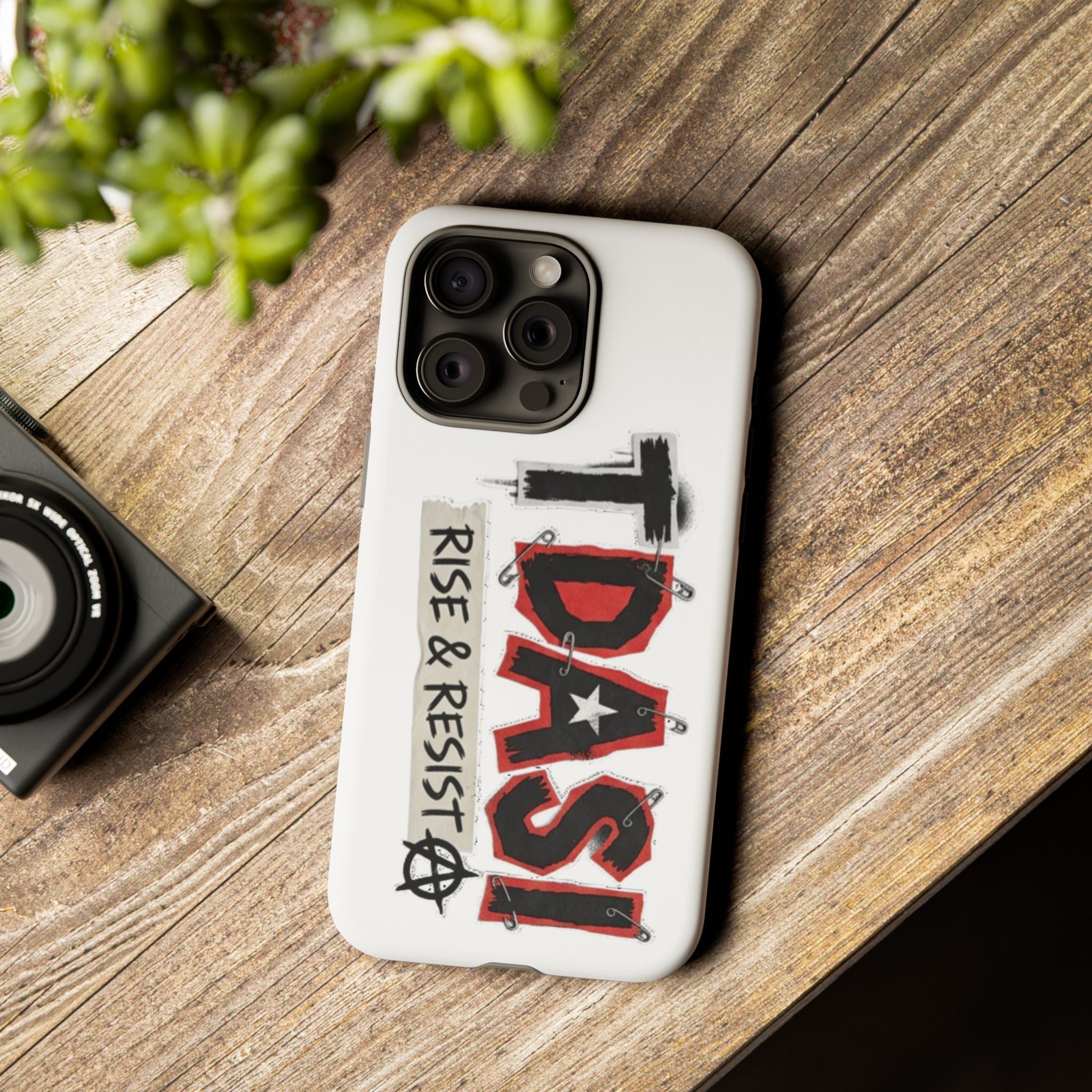 Tough Cases Phone Case – “TDASI Rise & Resist” Punk Graphic Protective Cover